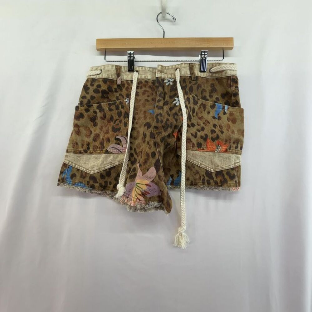 Unknown Boho Vacation Leopard Print Shorts